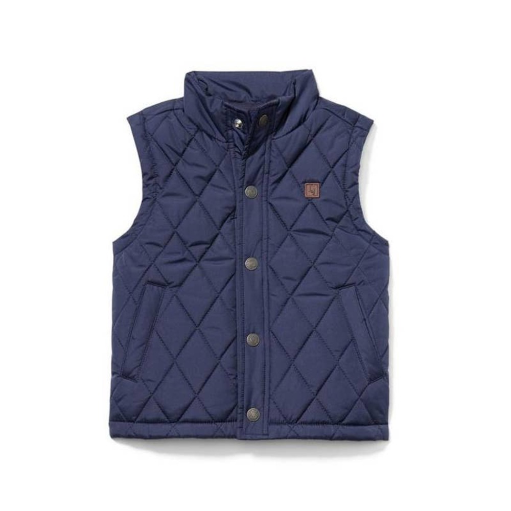Janie & Jack Navy Blue Quilted Puffer Vest